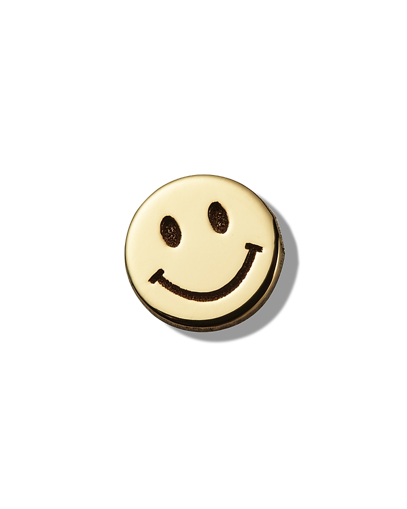 Zoë Chicco 14k Yellow Gold Itty Bitty Smiley Face Single Stud Earring In Gold