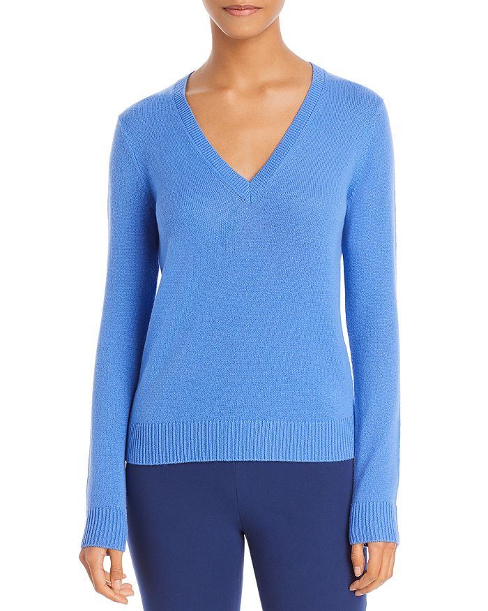Theory Featherweight Cashmere Sweater In Periwinkle
