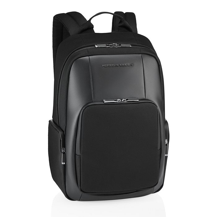 Porsche Design Roadster Small Water Resistant Nylon & Leather Backpack In Black
