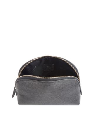 Pebbled Leather Compact Cosmetic Case