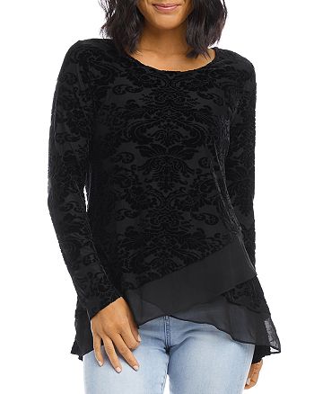 Karen Kane Velvet Burnout Top Bloomingdale S