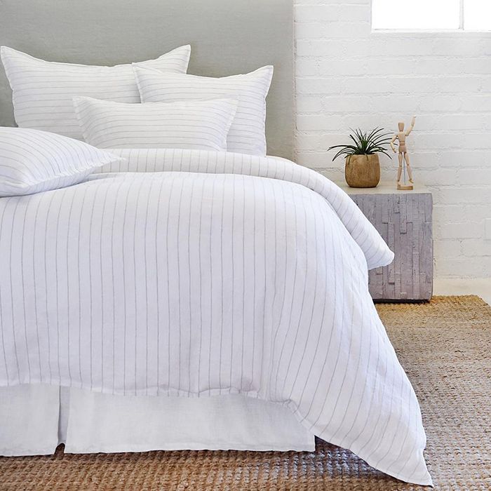 POM POM AT HOME BLAKE STRIPED DUVET COVER, QUEEN,O-0180-WO-03