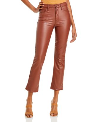 Stretch Leather Slim Bootcut Ankle Pants STATEMENT NYDJ™ - Feather Tan