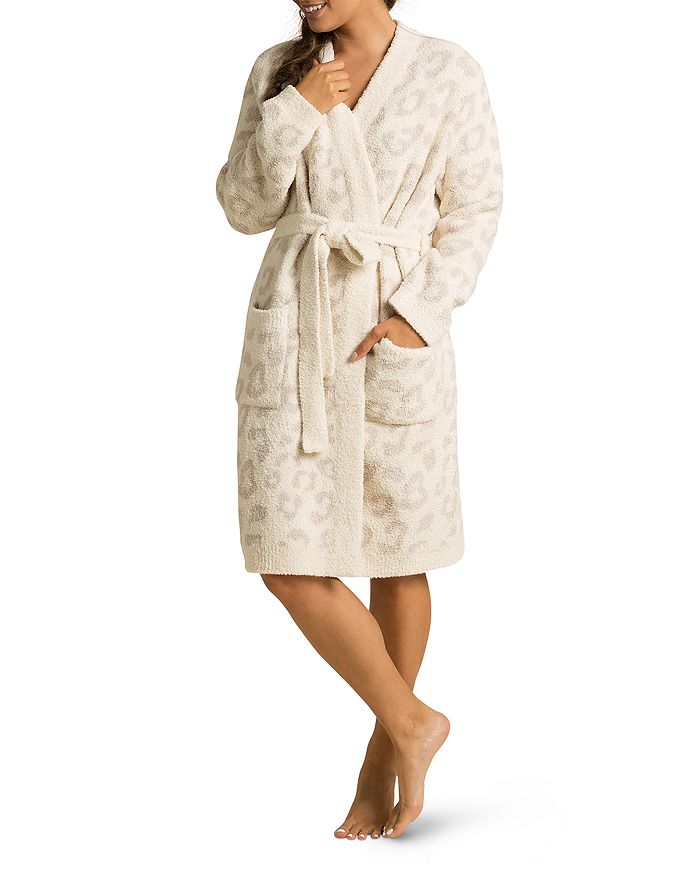 Shop Barefoot Dreams Cozychic Barefoot In The Wild Robe In Stone-white