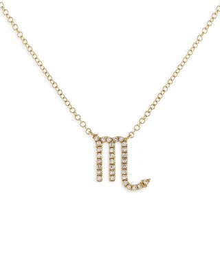 Adinas Jewels Pave Scorpio Pendant Necklace, 16-18