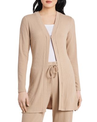 deari structured peplum cardigan