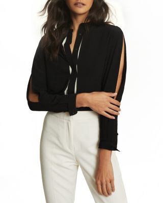 REISS Nora Split Sleeve Blouse | Bloomingdale's Women