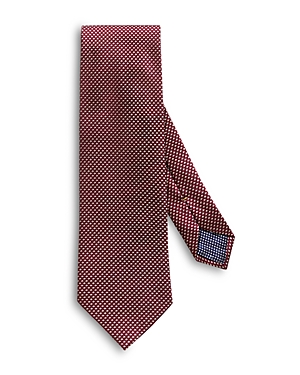Eton Geometric Silk Tie In Red
