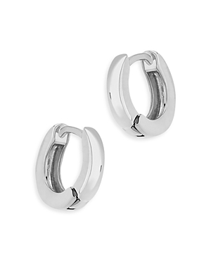 Bloomingdale's Small Huggie Hoop Earrings in 14K White Gold - 100% Exclusive