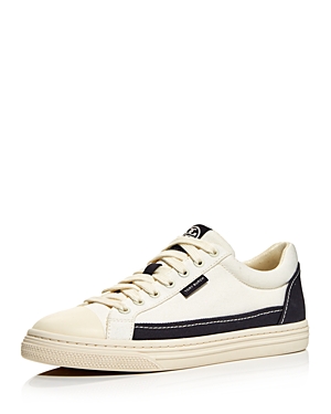 Tory Burch Women's Classic Court Lace Up Sneakers In Ivory Canvas