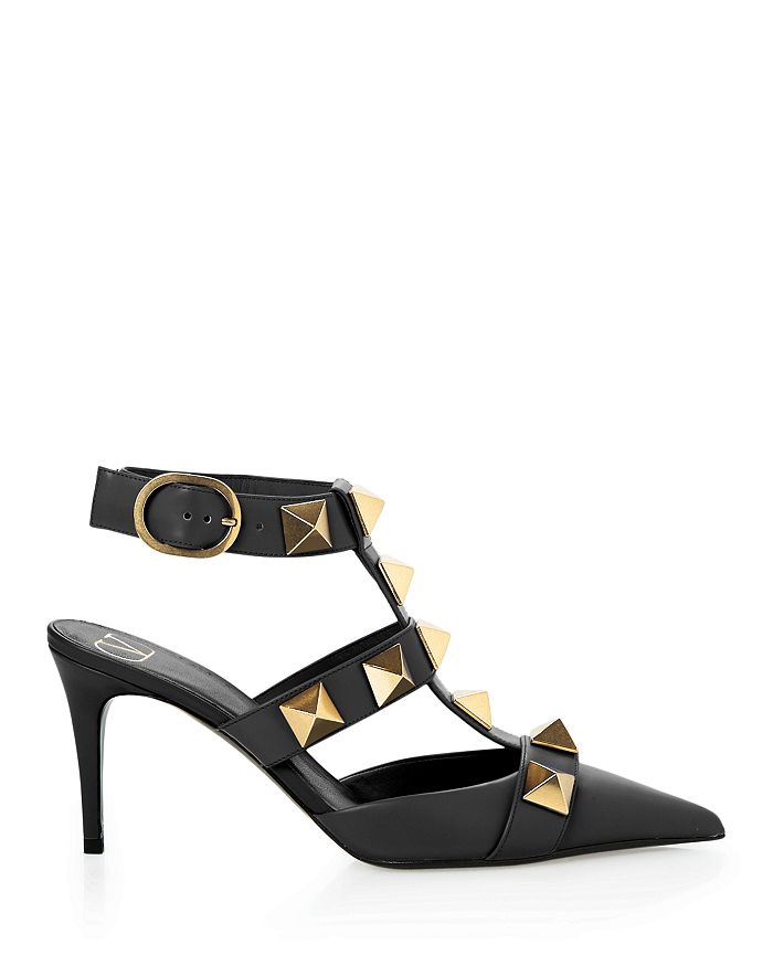 VALENTINO Pointed toes WOMEN'S ROMAN STUD CAGE PUMPS
