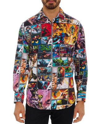 marvel button down shirt