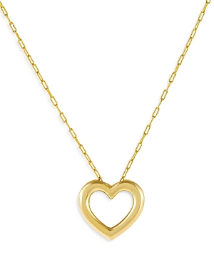 ADINAS JEWELS OPEN HEART PENDANT NECKLACE, 16,N15357GLD-821