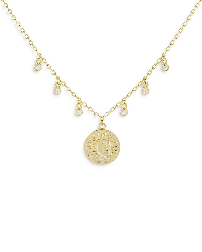 ADINAS JEWELS COIN PENDANT NECKLACE, 15,N12110GLD-358