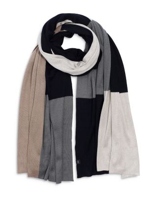 Echo - Colorblock Silk Knit Scarf