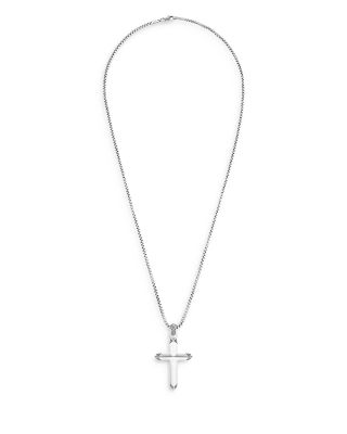 Sterling Silver Classic Chain Cross Pendant Necklace, 24"