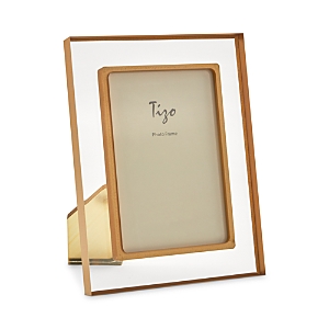 Tizo Lucite Bordered Easel Back 4 X 6 Picture Frame In Gold