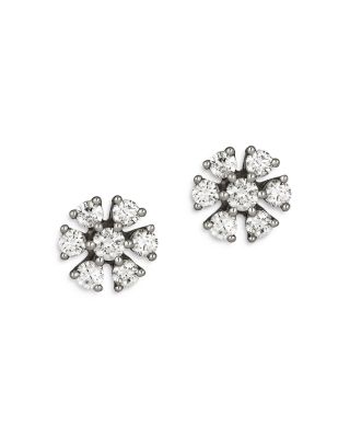 Bloomingdale's Fine Collection - Diamond Flower Stud Earrings in 14K White Gold, 0.25-1.0 ct. t.w. - Exclusive