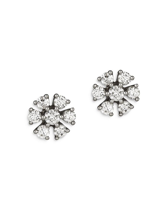 Bloomingdale's - Diamond Flower Stud Earrings in 14K White Gold, 0.25-1.0 ct. t.w. - 100% Exclusive