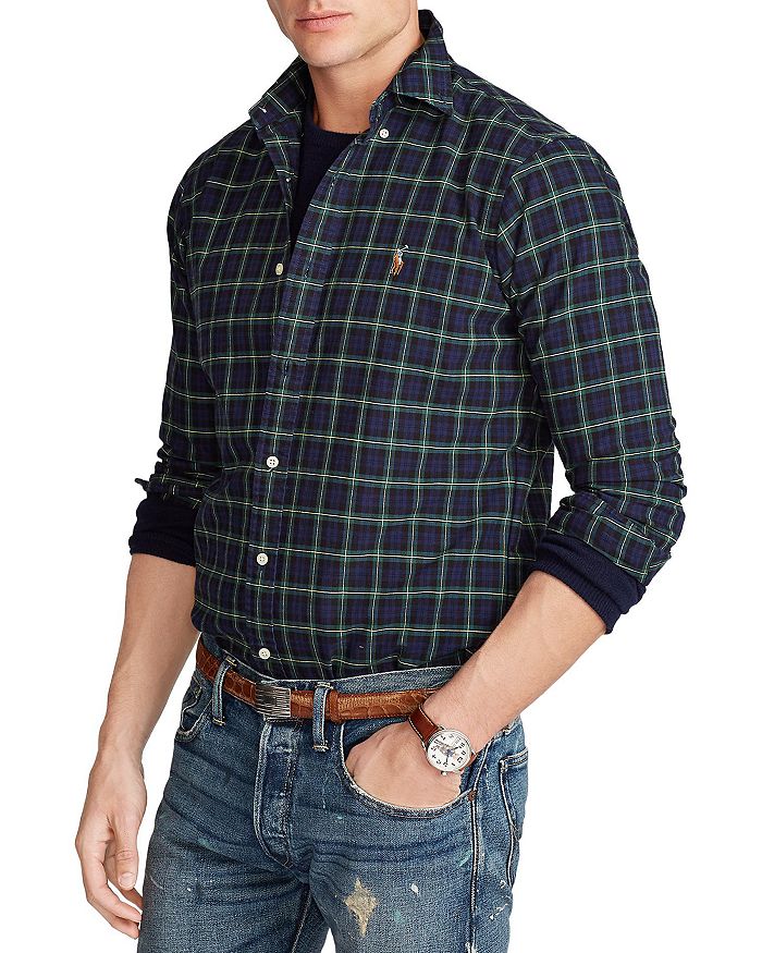 Polo Ralph Lauren Cotton Oxford Plaid Classic Fit Button Down Shirt