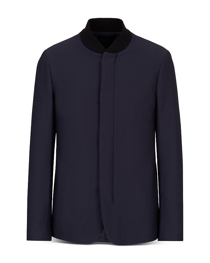 Emporio Armani Slim Fit Textured Jacket | Bloomingdale's
