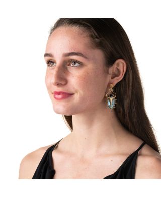 Scarab Berry Drop Earrings