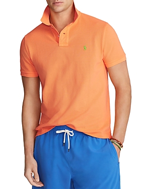 Polo Ralph Lauren Custom Slim Fit Mesh Polo Shirt In Classic Peach