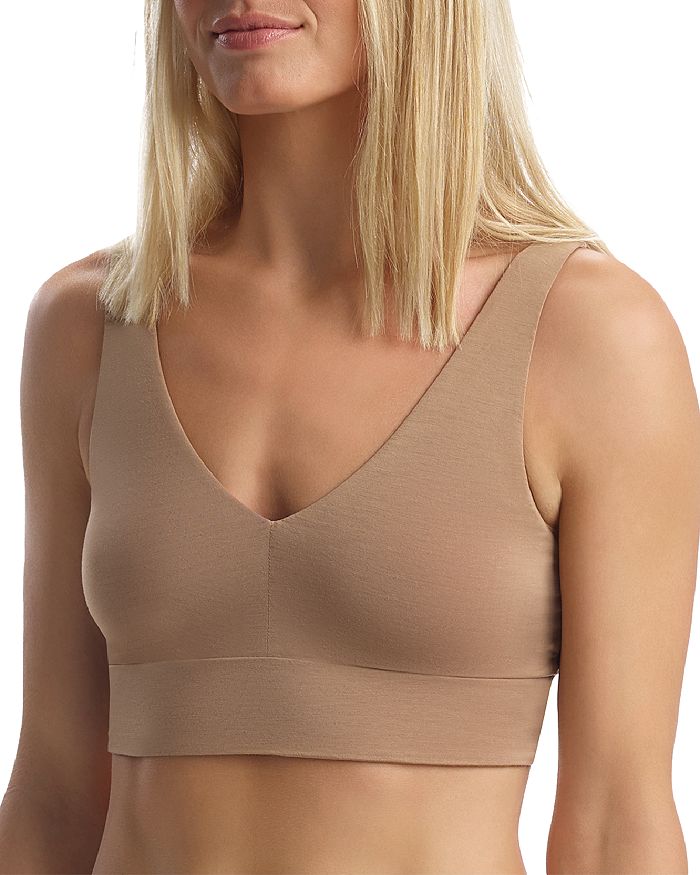 Commando Butter Soft-support Back-closure Bralette In Toffee