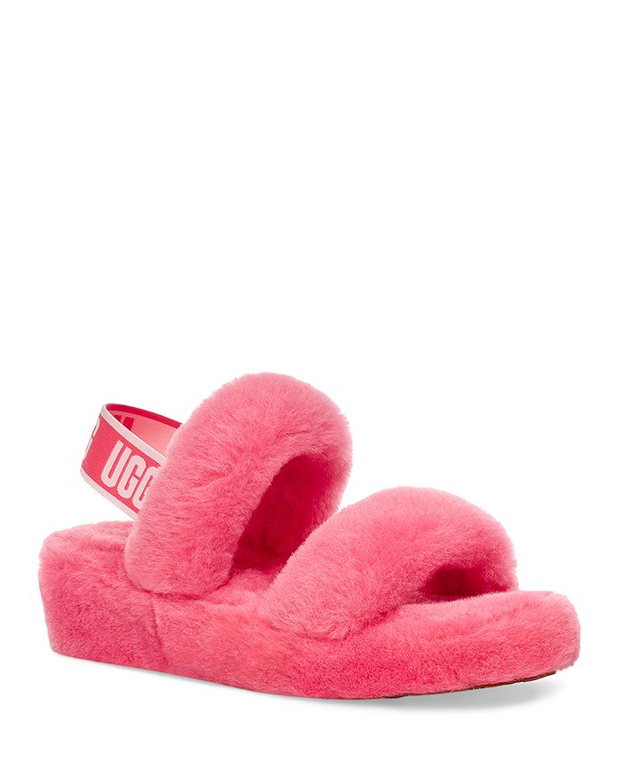 UGG WOMEN'S OH YEAH SHEARLING SLINGBACK SLIPPERS,1107953