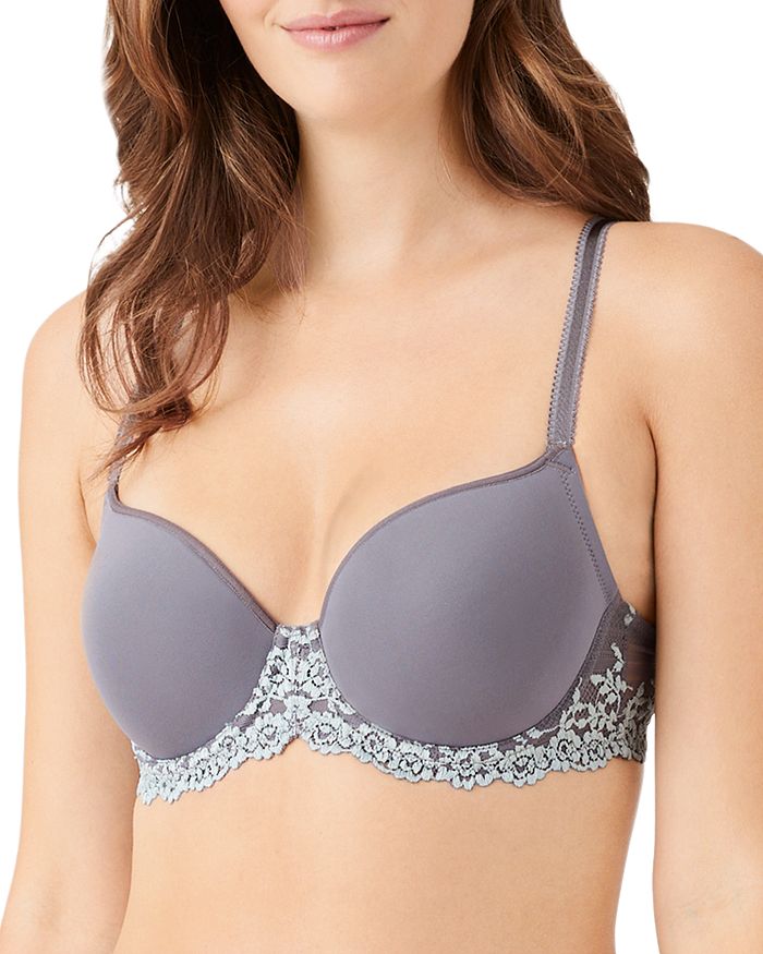 Wacoal Embrace Lace Contour Bra In Satellite/hushed Green