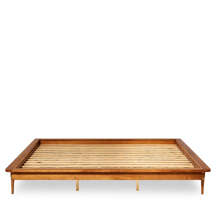 Sparrow & Wren Ryan King Wood Platform Bed Frame In Caramel