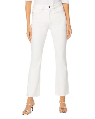 Slim Bootcut Ankle Jeans in Optic White