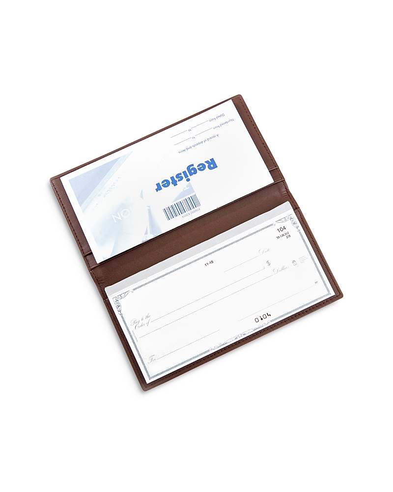 Royce New York Executive Leather Checkbook Holder In Brown