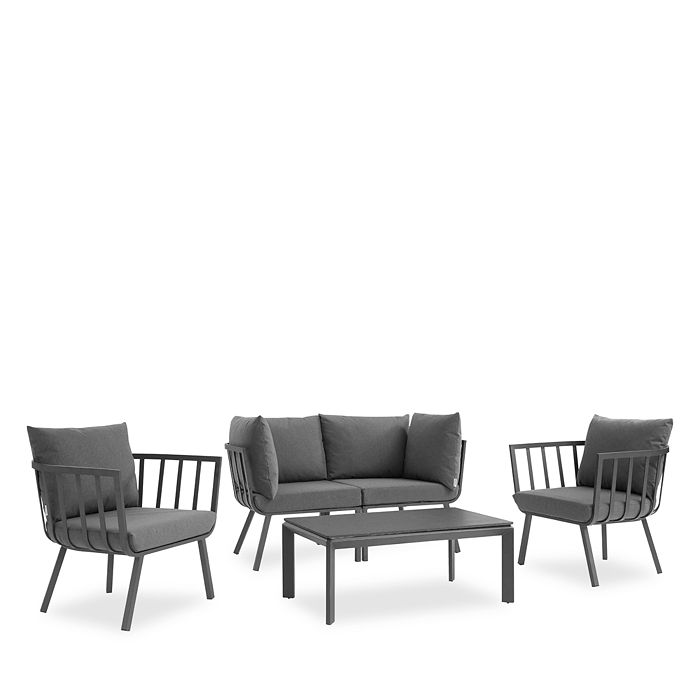 Modway Riverside 5 Piece Outdoor Patio Aluminum Set Bloomingdale's