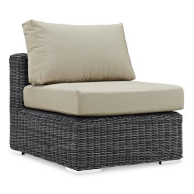Modway - Summon Outdoor Patio Sunbrella&reg; Wicker Armless Chair