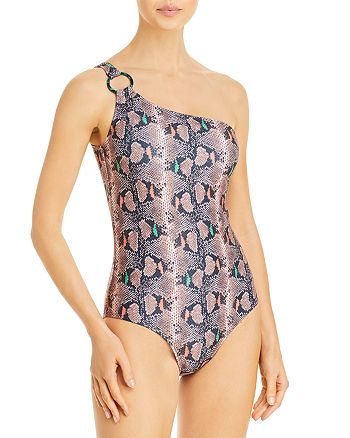 Shoshanna Sol Printed One Shoulder One Piece Swimsuit Bloomingdale S