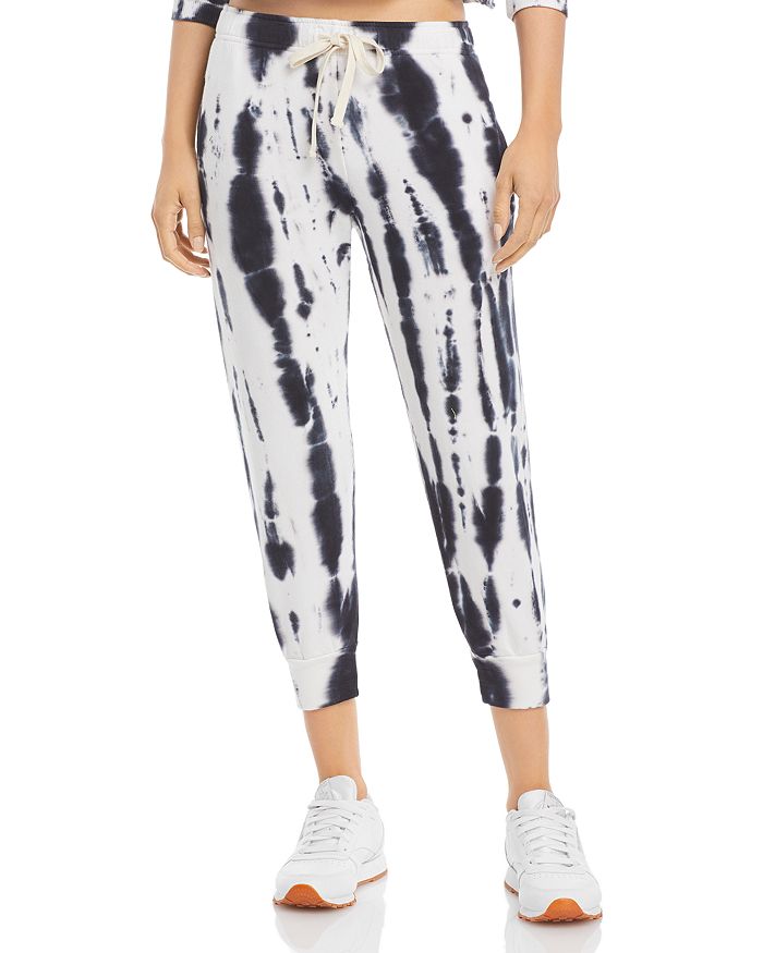 Monrow TIE DYED CROPPED RELAXED SWEATPANTS