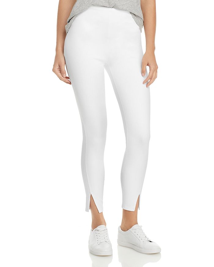 Lyssé Evelyn Split Hem Denim Leggings In White