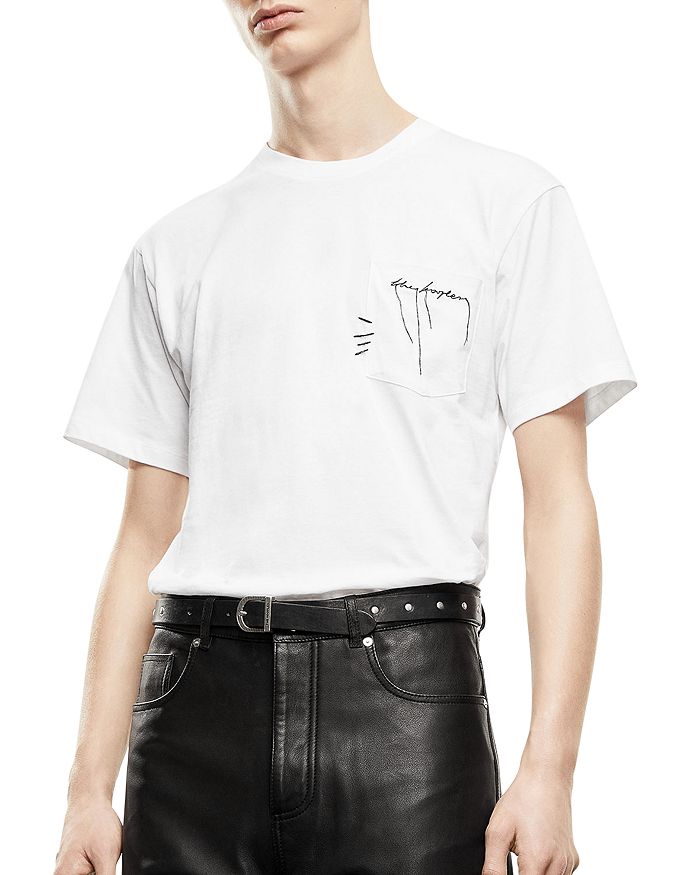 The Kooples Cotton Pocket Tee In White