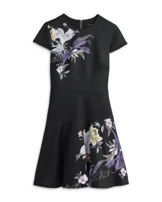 ted baker black floral skater dress Ted Baker Skater Dress in Black. NWT. Size 2 (US) Retail- $315