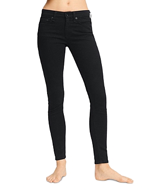 rag & bone Cate Mid Rise Ankle Skinny Jeans in Black