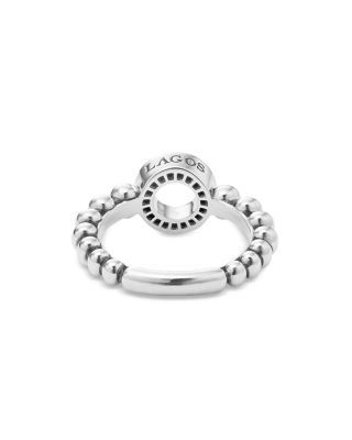 Sterling Silver Caviar Spark Diamond Ring
