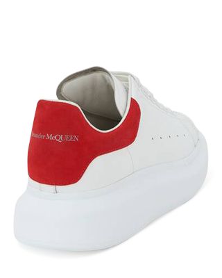 Men&#39;s Oversized Leather Heel Detail Sneakers