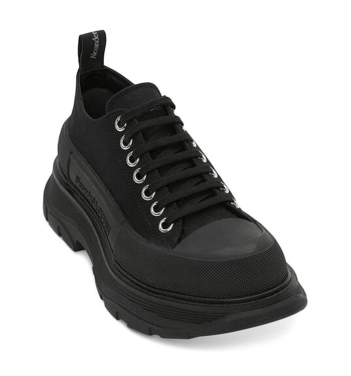 Alexander McQueen Men's Black Tread Slick Boot - 7 (Calf Leather)