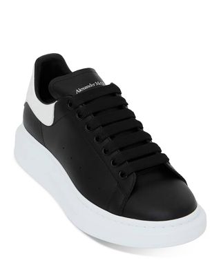 Men&#39;s Oversized Leather Heel Detail Sneakers