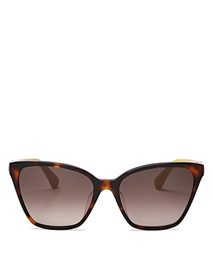 Kate Spade Amiyah 56mm Gradient Polarized Cat Eye Sunglasses In Yel Rdhav/brown Gradient