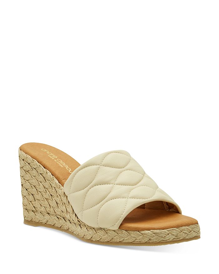 Andre Assous Women's Analise Square Toe Quilted Leather Espadrille ...
