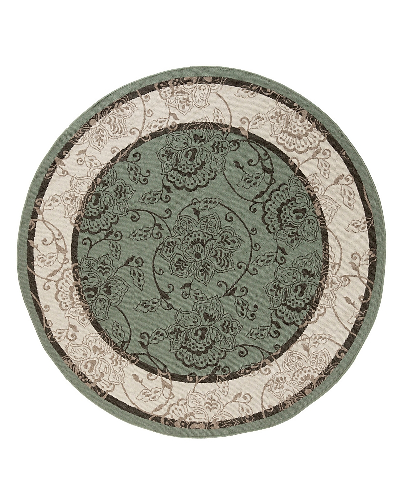 SURYA ALFRESCO ALF B ROUND AREA RUG, 5'3 X 5'3