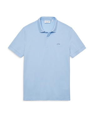 Lacoste Stretch Cotton Paris Regular Fit Polo Shirt In Nattier Blue