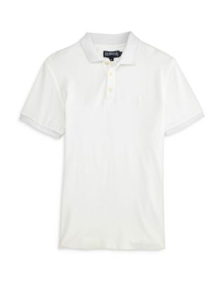 Vilebrequin Terry Cotton Pacific Polo Shirt In White